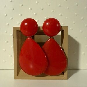 Elegant Red Teardrop Earrings